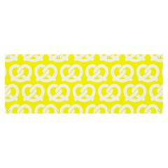 Yellow Pretzel Illustrations Pattern Banner And Sign 8  X 3  by GardenOfOphir