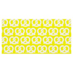 Yellow Pretzel Illustrations Pattern Banner And Sign 8  X 4  by GardenOfOphir