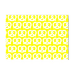 Yellow Pretzel Illustrations Pattern Crystal Sticker (a4)