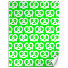 Neon Green Pretzel Illustrations Pattern Canvas 18  X 24  by GardenOfOphir