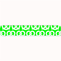 Neon Green Pretzel Illustrations Pattern Small Bar Mat by GardenOfOphir