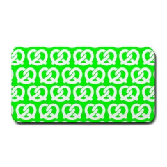 Neon Green Pretzel Illustrations Pattern Medium Bar Mat by GardenOfOphir