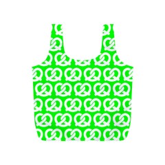 Neon Green Pretzel Illustrations Pattern Full Print Recycle Bag (s) by GardenOfOphir