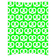 Neon Green Pretzel Illustrations Pattern Back Support Cushion by GardenOfOphir