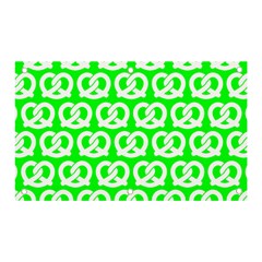 Neon Green Pretzel Illustrations Pattern Banner And Sign 5  X 3  by GardenOfOphir