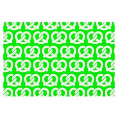 Neon Green Pretzel Illustrations Pattern Banner And Sign 6  X 4  by GardenOfOphir