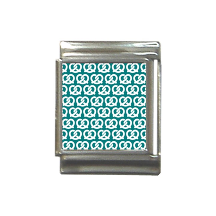 Teal Pretzel Illustrations Pattern Italian Charm (13mm)