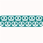 Teal Pretzel Illustrations Pattern Large Bar Mat 32 x8.5  Bar Mat