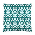 Teal Pretzel Illustrations Pattern Standard Cushion Case (One Side) Front