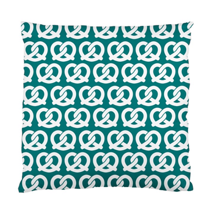 Teal Pretzel Illustrations Pattern Standard Cushion Case (One Side)