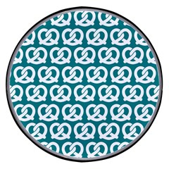 Teal Pretzel Illustrations Pattern Wireless Fast Charger(black) by GardenOfOphir