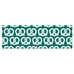 Teal Pretzel Illustrations Pattern Banner and Sign 6  x 2  Front