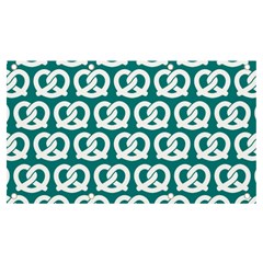 Teal Pretzel Illustrations Pattern Banner And Sign 7  X 4  by GardenOfOphir