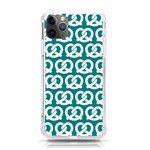 Teal Pretzel Illustrations Pattern iPhone 11 Pro Max 6.5 Inch TPU UV Print Case Front