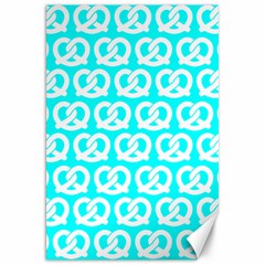 Aqua Pretzel Illustrations Pattern Canvas 20  X 30  by GardenOfOphir