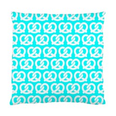 Aqua Pretzel Illustrations Pattern Standard Cushion Case (one Side) by GardenOfOphir