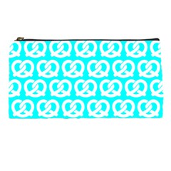 Aqua Pretzel Illustrations Pattern Pencil Case by GardenOfOphir