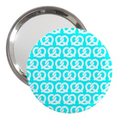 Aqua Pretzel Illustrations Pattern 3  Handbag Mirrors by GardenOfOphir