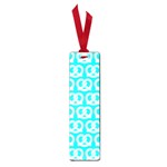 Aqua Pretzel Illustrations Pattern Small Book Marks Front