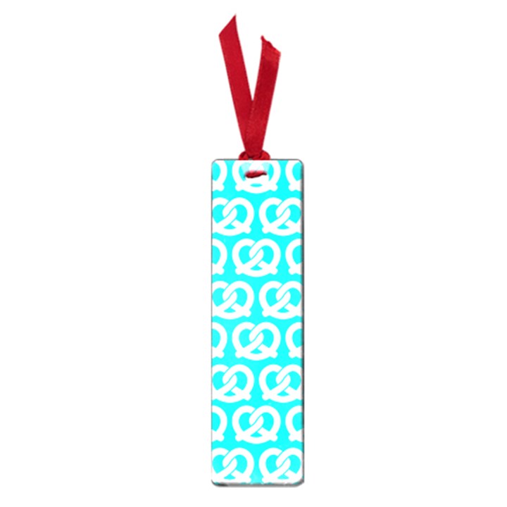 Aqua Pretzel Illustrations Pattern Small Book Marks