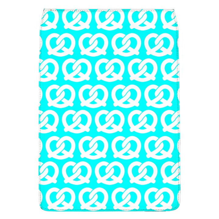 Aqua Pretzel Illustrations Pattern Removable Flap Cover (L)