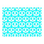 Aqua Pretzel Illustrations Pattern Premium Plush Fleece Blanket (Mini) 35 x27  Blanket Front