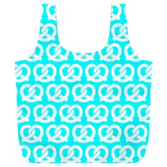 Aqua Pretzel Illustrations Pattern Full Print Recycle Bag (xxl) by GardenOfOphir