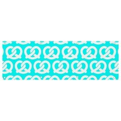 Aqua Pretzel Illustrations Pattern Banner And Sign 9  X 3  by GardenOfOphir