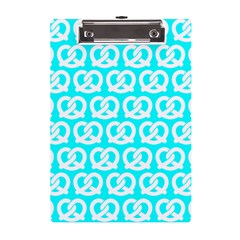 Aqua Pretzel Illustrations Pattern A5 Acrylic Clipboard