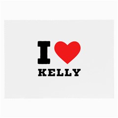 I Love Kelly  Large Glasses Cloth (2 Sides) by ilovewhateva