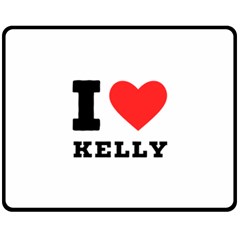 I Love Kelly  One Side Fleece Blanket (medium) by ilovewhateva