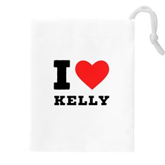 I Love Kelly  Drawstring Pouch (5xl) by ilovewhateva