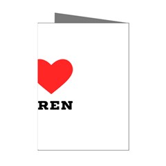 I Love Lauren Mini Greeting Cards (pkg Of 8) by ilovewhateva