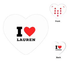 I Love Lauren Playing Cards Single Design (heart) by ilovewhateva