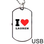 I love lauren Dog Tag USB Flash (One Side) Front