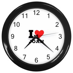 I Love Joan  Wall Clock (black) by ilovewhateva