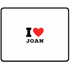 I Love Joan  One Side Fleece Blanket (medium) by ilovewhateva