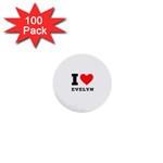 I love evelyn 1  Mini Buttons (100 pack)  Front