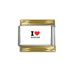 I Love Evelyn Gold Trim Italian Charm (9mm) by ilovewhateva