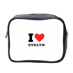 I Love Evelyn Mini Toiletries Bag (two Sides) by ilovewhateva