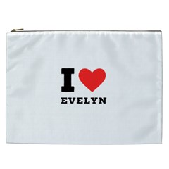 I Love Evelyn Cosmetic Bag (xxl) by ilovewhateva