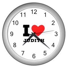 I Love Judith Wall Clock (silver) by ilovewhateva