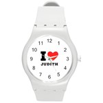 I love judith Round Plastic Sport Watch (M) Front