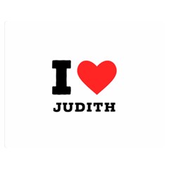 I Love Judith One Side Premium Plush Fleece Blanket (medium) by ilovewhateva