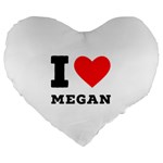 I love megan Large 19  Premium Heart Shape Cushions Front