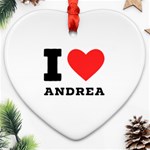 i love andrea Heart Ornament (Two Sides) Front