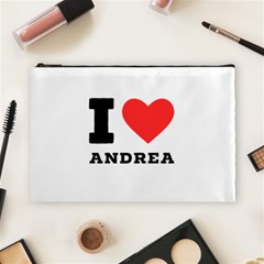 I Love Andrea Cosmetic Bag (large) by ilovewhateva