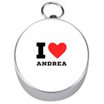 i love andrea Silver Compasses Front