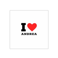 I Love Andrea Satin Bandana Scarf 22  X 22  by ilovewhateva