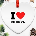 I love cheryl Ornament (Heart) Front